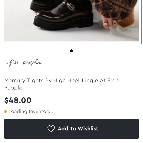 - Free people high heel jungle mercury tights black one size - Picture 2 of 3